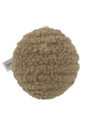 Fabric Ball Ornament Tan 5"