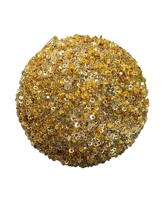 Sequin Ball Ornament Gold 8"