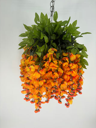 Wisteria Pumpkin Hanging Basket