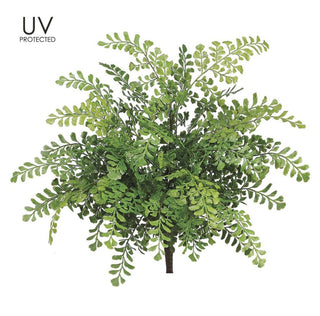 UV Maidenhair Fern Bush Green 19"