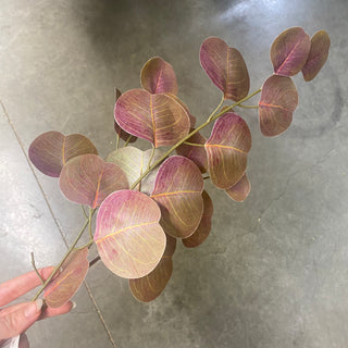 Eucalyptus Spray Green-Burgundy 32.5"