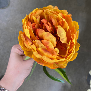Peony Spray Yellow 24.5"