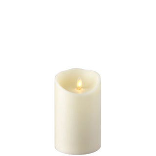 Push Flame Ivory Pillar Candle 5"