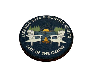 Lakeside Days Chairs Magnet 2.5"