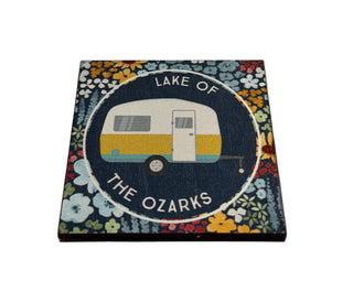 Floral Camper Magnet 2.5"