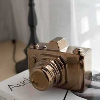 Bronze Camera Figurine 6" x 5" x 4"