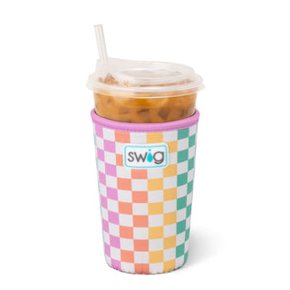 Iced Cup Coolie 22oz- Check Mate