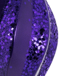 Plum Candy Glitter Swirl Drop Ornament 8''