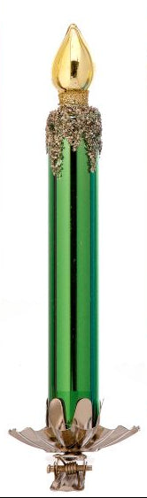 Glass Retro Clip Candle (4 Asst) 5"