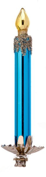 Glass Retro Clip Candle (4 Asst) 5"