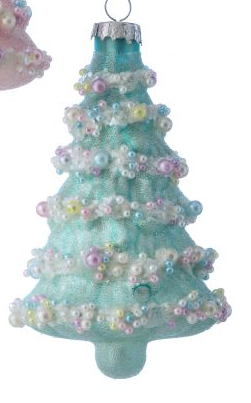 Glass Frosting Tree Ornament (2 Asst) 5"