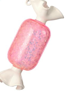 Glass Glitter Candy Ornament (2 Asst) 5-5.5"