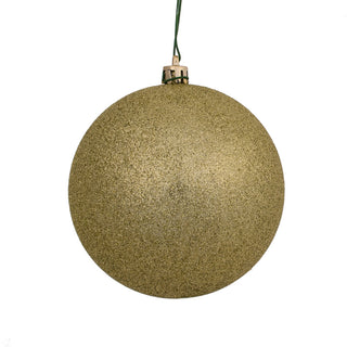Champagne Glitter Ball Ornament 4" (Bag of 6)