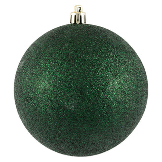Midnight Green Glitter Ball Ornament 4" (Bag of 6)