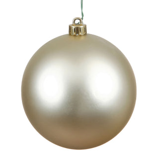 UV Champagne Matte Ball Ornament 4" (Bag of 6)