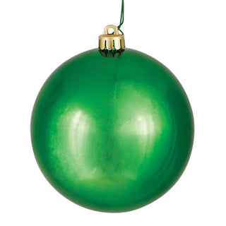 UV Green Shiny Ball Ornament 4" (Bag of 6)