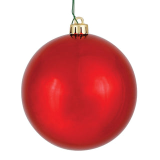 UV Shiny Red Ball Ornament (Bag of 12) 2.75"