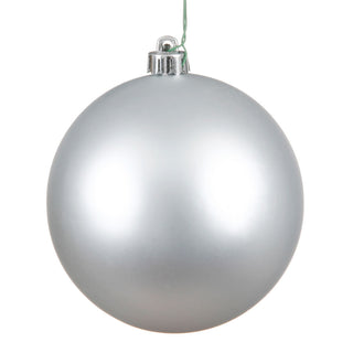 UV  Silver Matte Ball Ornament 4" (Bag of 6)