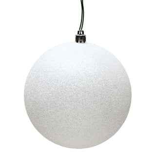 Glitter Ball Ornament White 2.75" (Bag of 12)