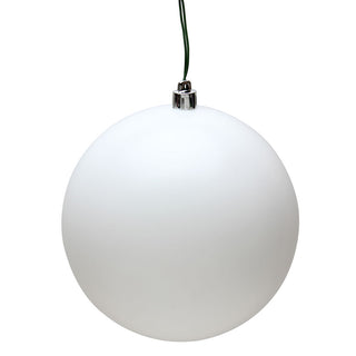 UV White Matte Ball Ornament 4" (Bag of 6)