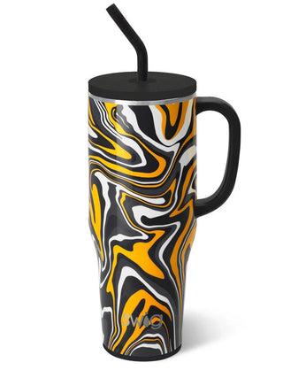 Mega Mug 40oz- Fanzone Black + Yellow
