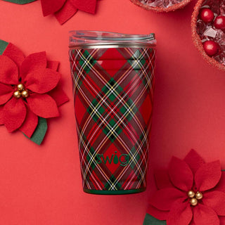 Party Cup 24oz- Christmas Plaid