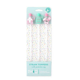 Straw Topper Set- Bunny Trail
