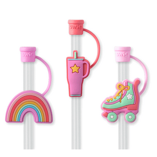 Straw Topper Set- Roller Rink