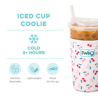 Iced Cup Coolie 22oz- Cherry Pie