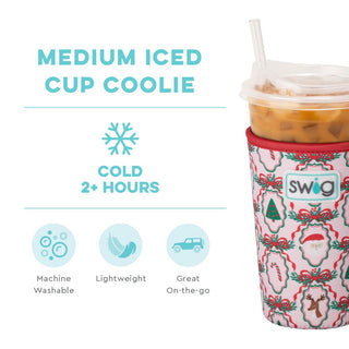 Iced Cup Coolie 22oz- Christmas Cameos