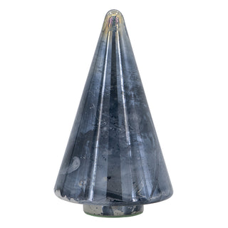Blue Glass Christmas Tree 10"