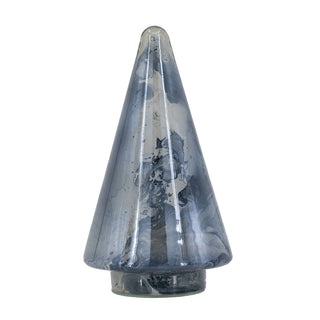 Blue Glass Christmas Tree 12"