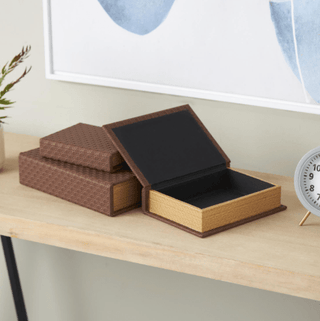 Faux Leather Book Box 10" - Medium