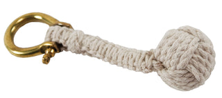 Monkey Fist Key Chain White 4.5"L