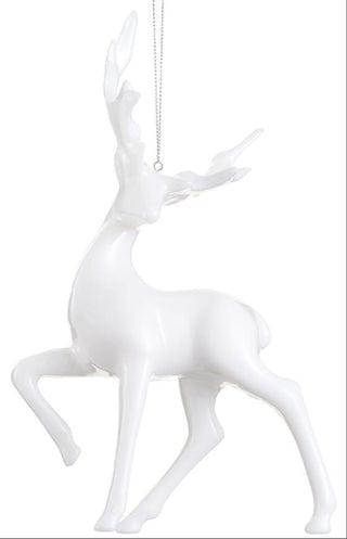 White Reindeer Ornament (2 Asst) 4.75"-8"