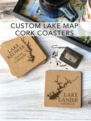 Lake of the Ozarks Map Cork Coaster