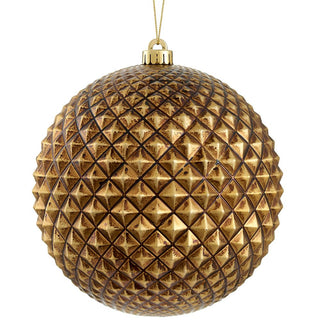 Antique Plastic Ball Ornament Bronze 8"