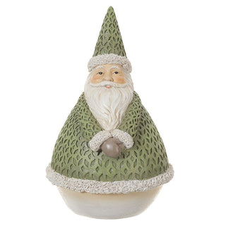 Santa Figurine Green 6.75"H
