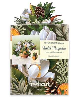 Mini Winter Magnolia  Mini Pop-up Greeting Card