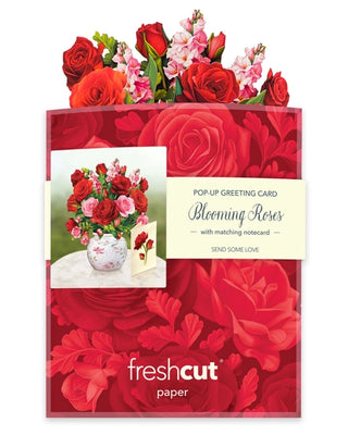 Mini Blooming Roses Pop-Up Greeting Card