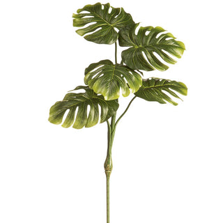 Split Philodendron Leaf Spray Green 13"