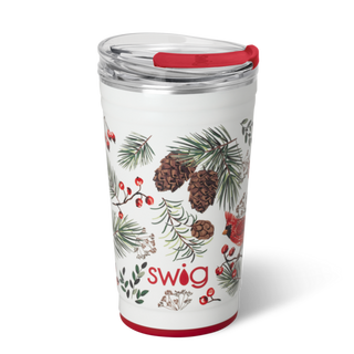 Party Cup 24oz- Winter Cardinals
